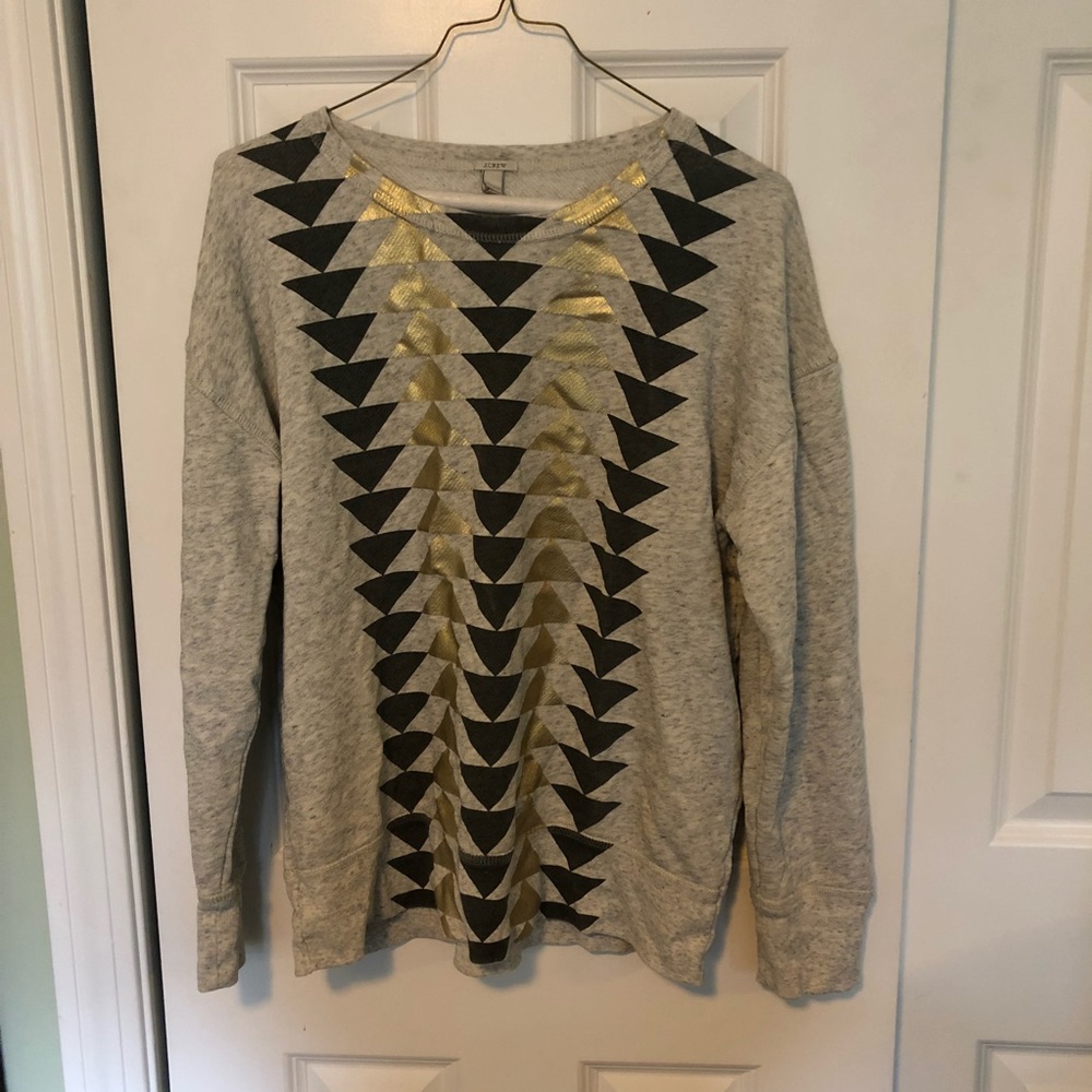 J. Crew printed long sleeve crew neck